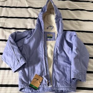 Kids Mountain S Lavender Hooded Puffer Jacket